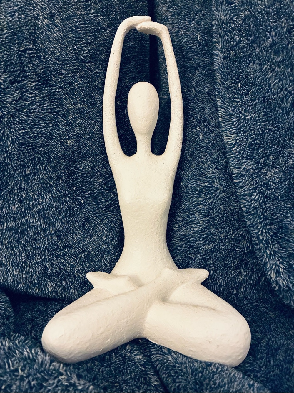 Minimalist White Yoga Pose Sculpture - Home Accents Decor